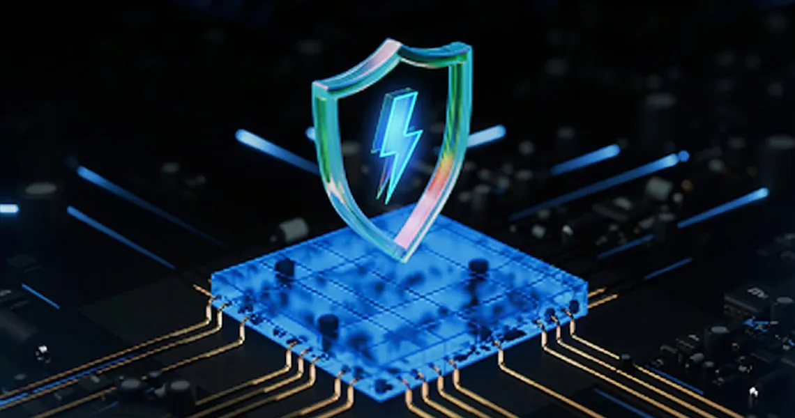 回路が電流を遮断し空調服Ⓡバッテリーを守るイメージ