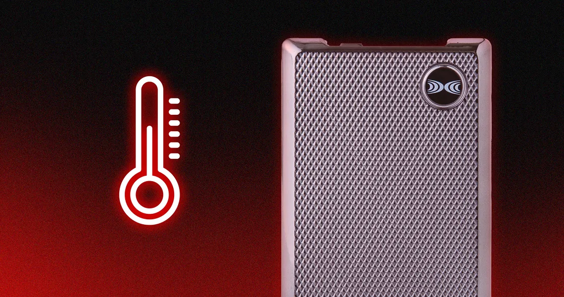 高温を検知し充電が止まるイメージ